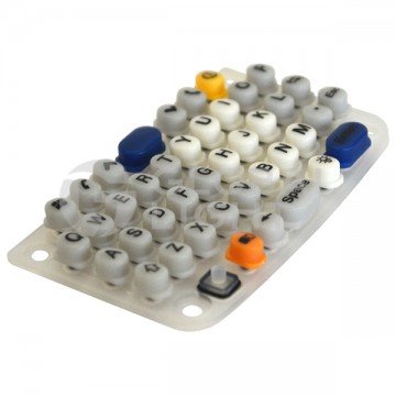 Keypad, 46-key, rubber, translucent, Intermec, CN3