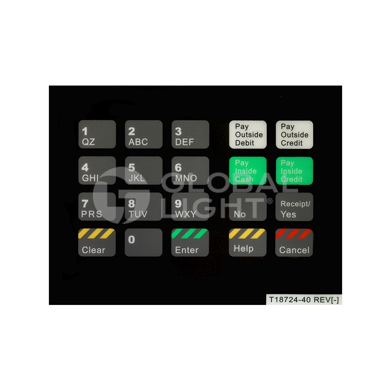 T18724-40, GL5227, Gilbarco Advantage, Texaco Overlay T18724-40, GL5227, Gilbarco Advantage, Texaco Overlay