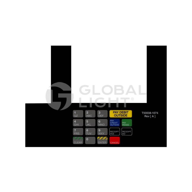T50038-1074, GL5247, Gilbarco Advantage, Shell Overlay T50038-1074, GL5247, Gilbarco Advantage, Shell Overlay
