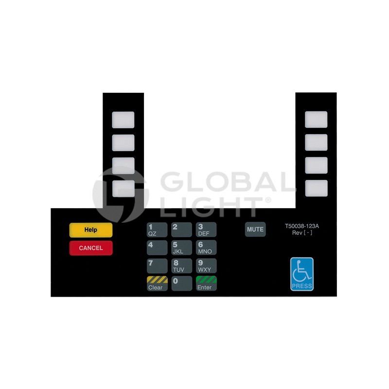 T50038-123A, GL5251, Gilbarco Advantage, Shell Overlay T50038-123A, GL5251, Gilbarco Advantage, Shell Overlay
