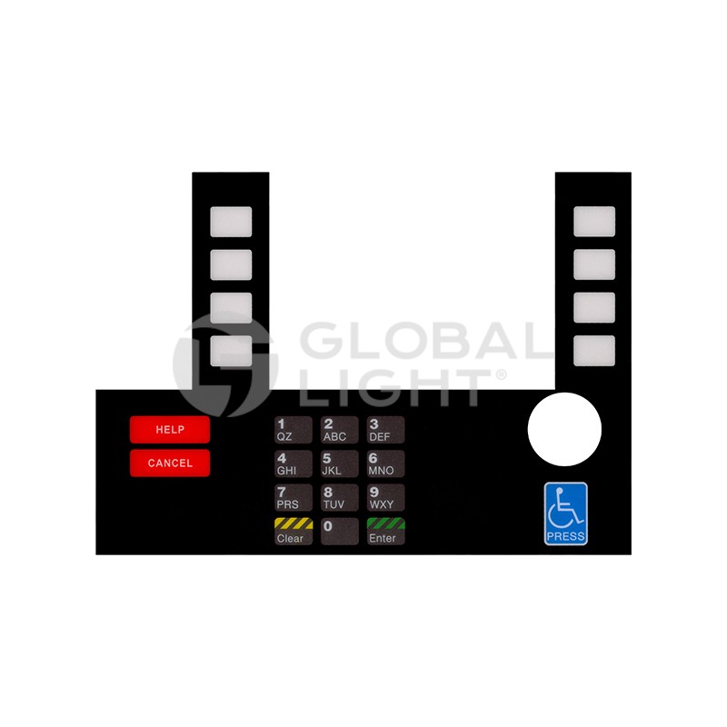 T50038-134A, GL5298, Gilbarco Advantage, Generic Overlay T50038-134A, GL5298, Gilbarco Advantage, Generic Overlay