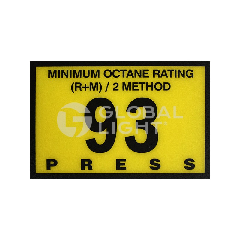 R60030-G93, GL5303, Gilbarco Advantage, Octane Overlay R60030-G93, GL5303, Gilbarco Advantage, Octane Overlay