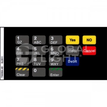 T50064-49, Gilbarco Advantage® Shell® CRIND Keypad Overlay