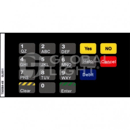 T50064-49, Gilbarco Advantage® Shell® CRIND Keypad Overlay