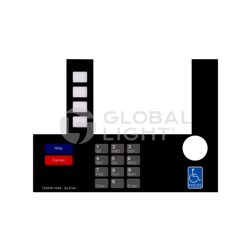T50038-104A, GL5144, Gilbarco Advantage, Screen Overlay T50038-104A, GL5144, Gilbarco Advantage, Screen Overlay