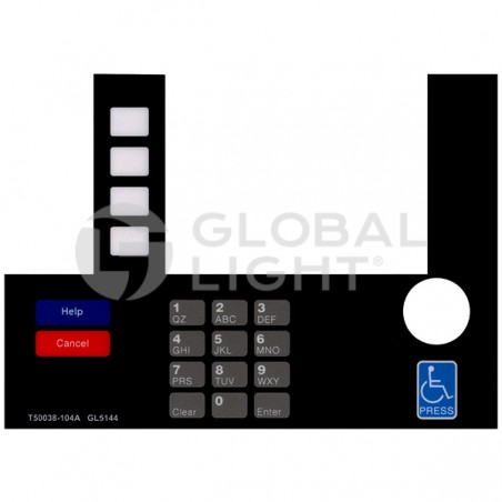 T50038-104A, GL5144, Gilbarco Advantage, Screen Overlay