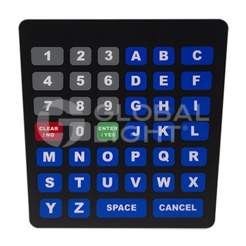 Decal for Gilbarco Encore Alpha Numeric Customer Input Keypad