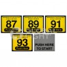 Wayne Vista® Kit of 5 Grade Overlays (87, 89, 91, 93, Push Here) for Dispenser Buttons