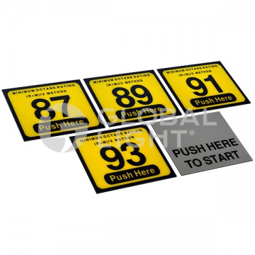 Wayne Vista® Kit of 5 Grade Overlays (87, 89, 91, 93, Push Here) for Dispenser Buttons