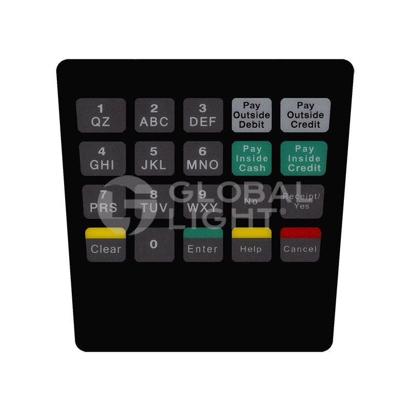 ENE1701G013, Overlay made to fit Gilbarco Encore S® ADA CRIND Keypad - Texaco®