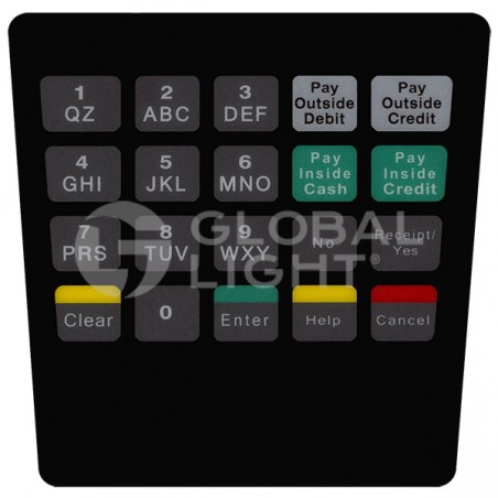 ENE1701G013, Overlay made to fit Gilbarco Encore S® ADA CRIND Keypad - Texaco®