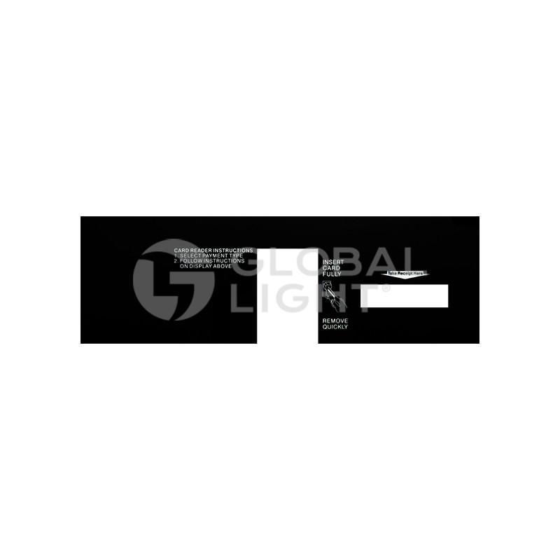 EN06006G001 , Gilbarco Encore® Standard CRIND Option Panel Overlay (with receipt door) EN06006G001 , Gilbarco Encore® Standard CRIND Option Panel Overlay (with receipt door)