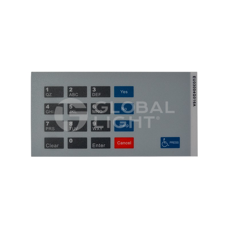 EU03004G016A, Gilbarco Encore® Chevron® CRIND Keypad Overlay EU03004G016A, Gilbarco Encore® Chevron® CRIND Keypad Overlay