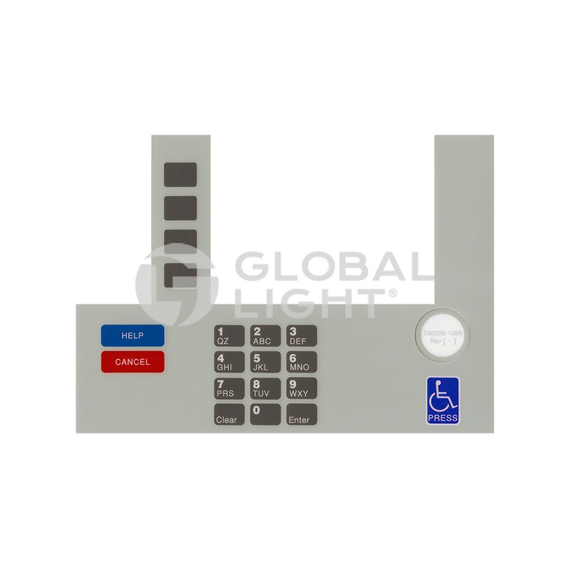 T50038-108A, Gilbarco Advantage® Chevron® InfoScreen Keypad Overlay T50038-108A, Gilbarco Advantage® Chevron® InfoScreen Keypad Overlay