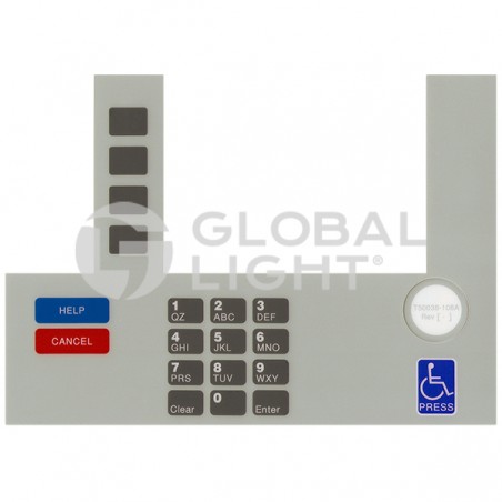 T50038-108A, Gilbarco Advantage® Chevron® InfoScreen Keypad Overlay