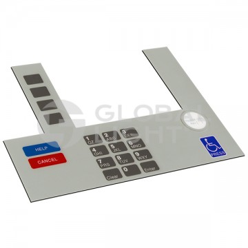 T50038-108A, Gilbarco Advantage® Chevron® InfoScreen Keypad Overlay