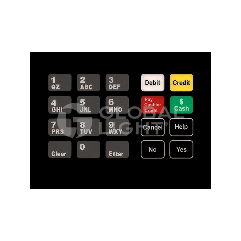T18724-01A, GL5186, Gilbarco Advantage, Overlay T18724-01A, GL5186, Gilbarco Advantage, Overlay