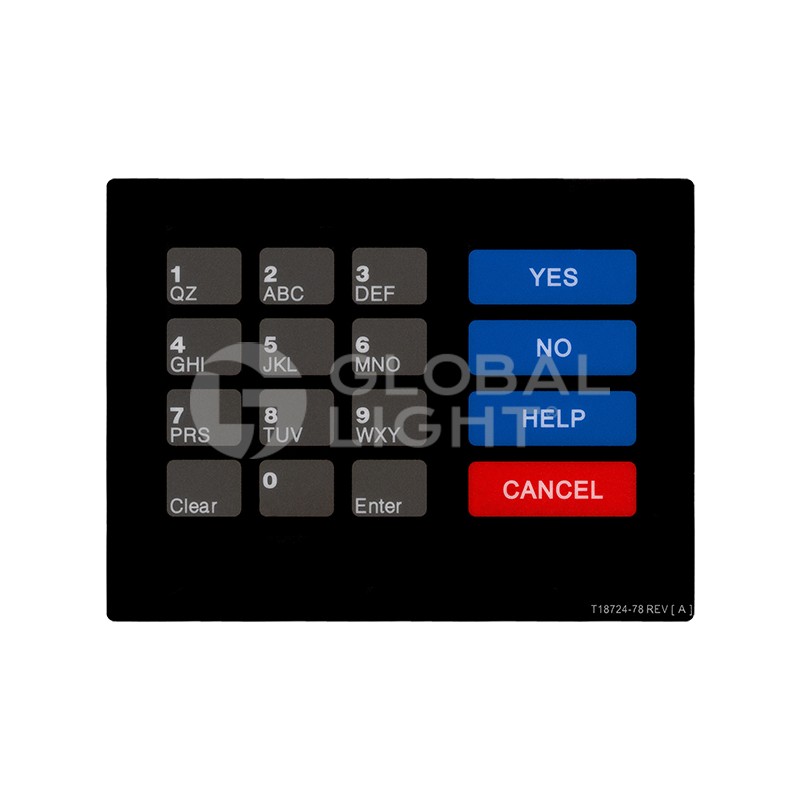 T18724-78A, GL5189, Gilbarco Advantage, Overlay T18724-78A, GL5189, Gilbarco Advantage, Overlay