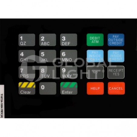 T18724-1064, GL5055, Gilbarco Advantage, Keypad Overlay