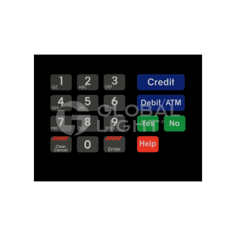 T18724-73, Gilbarco Encore® Mobil® CRIND Overlay, 16 position