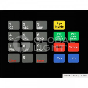 T18724-58, Gilbarco Advantage® Diamond Shamrock® CRIND Keypad Overlay