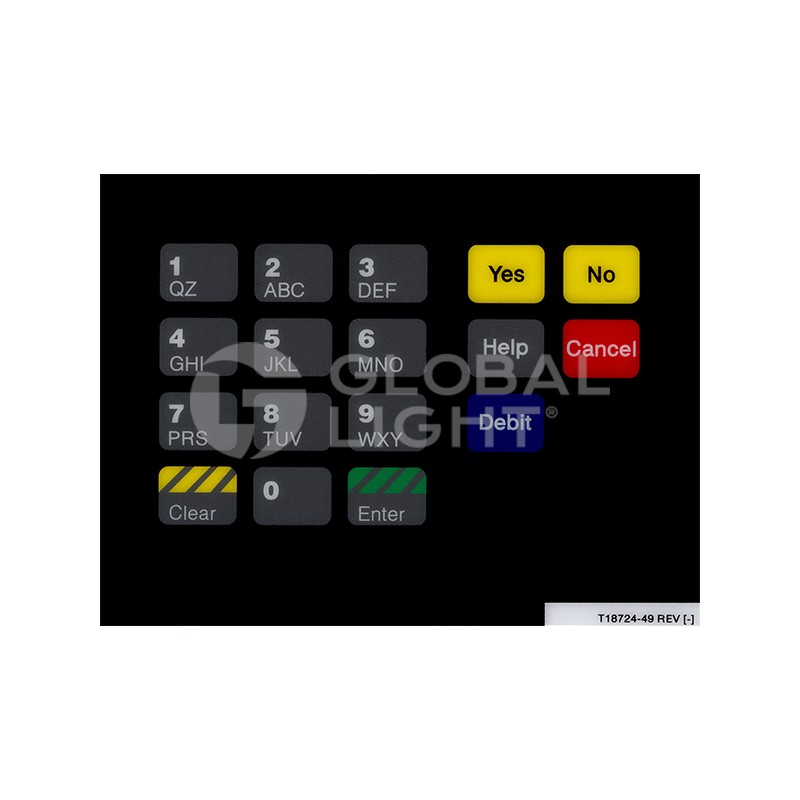 T18724-49, GL5085, Gilbarco Advantage, CRIND Overlay T18724-49, GL5085, Gilbarco Advantage, CRIND Overlay