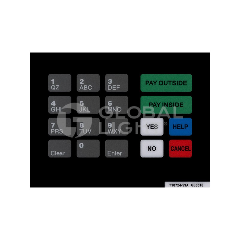 T18724-59A, GL5510, Gilbarco Advantage, Citgo Overlay T18724-59A, GL5510, Gilbarco Advantage, Citgo Overlay