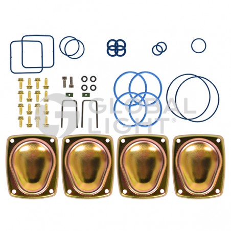 WU0016336-0001, Wayne® iMeter® Aggressive Fuels Service Kit, includes metal plates, hardware and O-rings