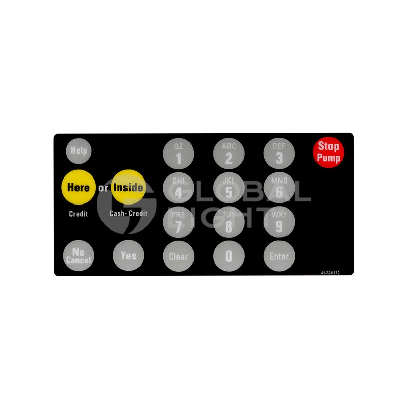 41-321172, GL5094, Tokheim & Schlumberger Premier, Overlay 41-321172, GL5094, Tokheim & Schlumberger Premier, Overlay