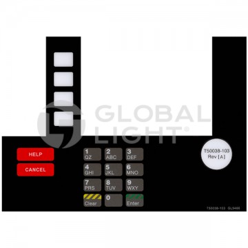 T50038-103, GL5466, Gilbarco Advantage, Screen Overlay