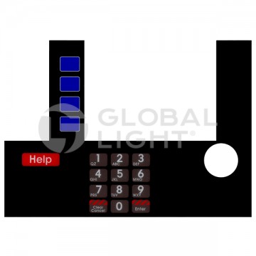 Replace: Gilbarco Advantage® Generic InfoScreen Keypad Overlay (works with T19525-03 & K94396-02)