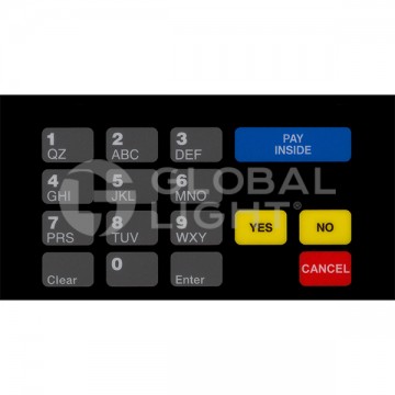 Replace: Gilbarco Advantage Holiday CRIND Keypad Overlay (works with T19760-10)