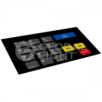 Replace: Gilbarco Advantage Holiday CRIND Keypad Overlay (works with T19760-10)