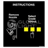 Gilbarco Encore Nozzle Panel Instructions Decal (Fits Circle K spec and Generic)