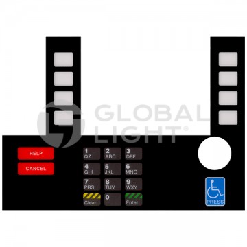 works with T19569-10 Gilbarco   Advantage T18724-01 EXXON CRIND Keypad Overlay 